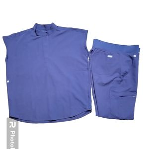 Figs Women's Scrub Set Purple Top sz XS and Bottom sz S NWOT
